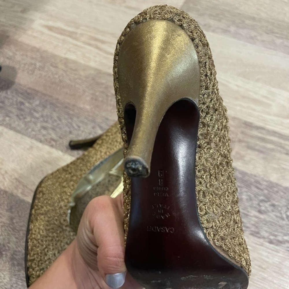 CASADEI CROCHET HEELS SIZE 39 - Picture 14 of 16